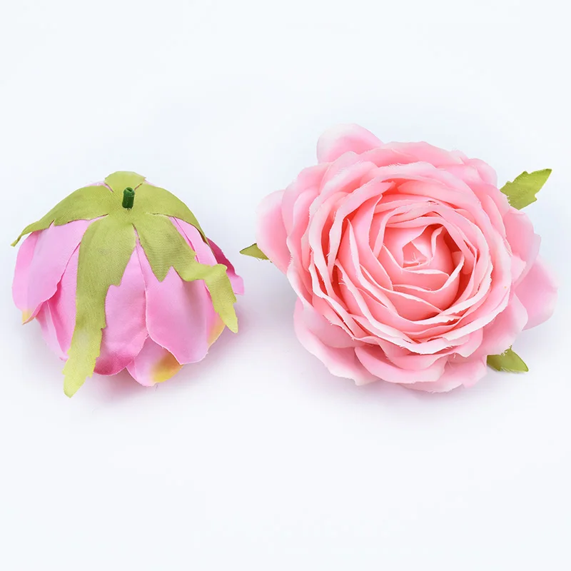 20/30 PCS High grade silk roses heads vases for decoration artificial plants fake flowers for scrapbooking wedding home decor