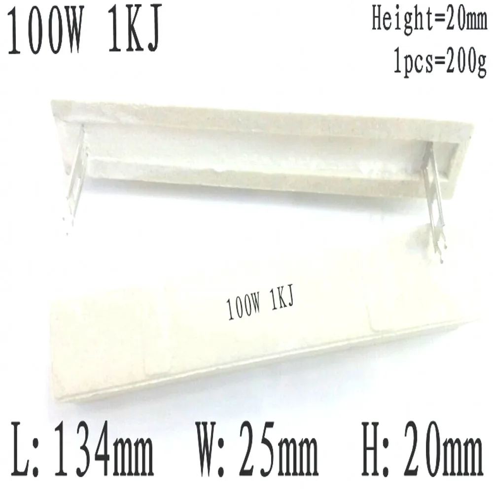 2PCS 100W Keramik Zement Widerstand 0,1R 0,5R 1R 1,5R 2R 2,5R 3R 3,3R 4R 5R 6R 8R 10R 15R 20R 25R 50R 100R 150R 200R 300R 500R 1K – Detail 12