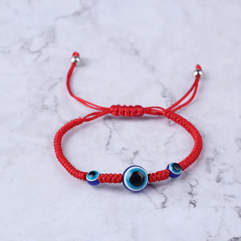 Handmade Braided Rope Lucky Red String Bracelet Evil Eye Charm Bracelets for Women Bring You Lucky Peaceful Adjustable size image 5