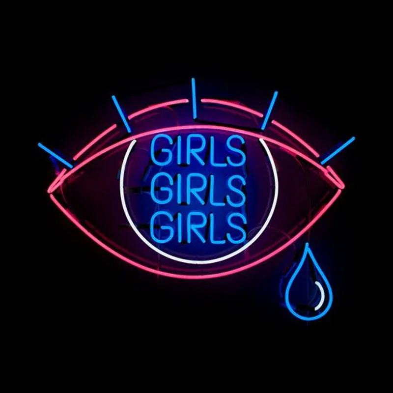 

Neon Sign For Girls with eye and tear Lamp glass tube decorate wall room resterant decorate light Impact Attract light