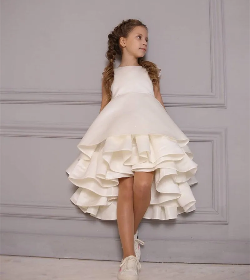 

Flower Girl Dress Patchwork Long Primera Comunion Decoracion Off The Shoulder Bow Princess Ball Gowns For Girls