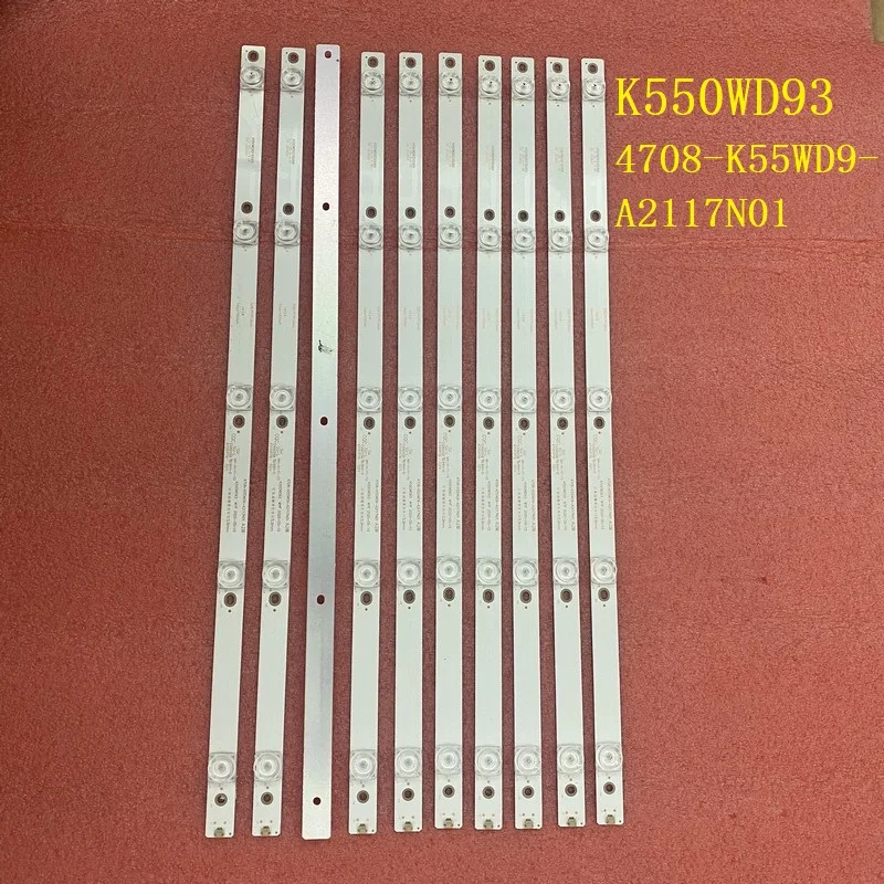 

10pcs/set 5LED LED backlight bar For K550WD93 4708-K55WD9-A2117N01 DH-LM55-S200