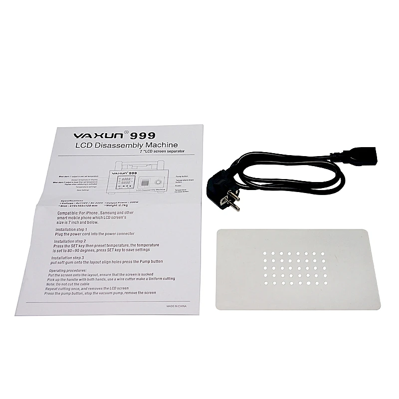 YAXUN 999 più nuovo separatore di vuoto incorporato della pompa di aria 110V/220V, macchina separata del touch screen LCD mobile, stazione di preriscaldamento