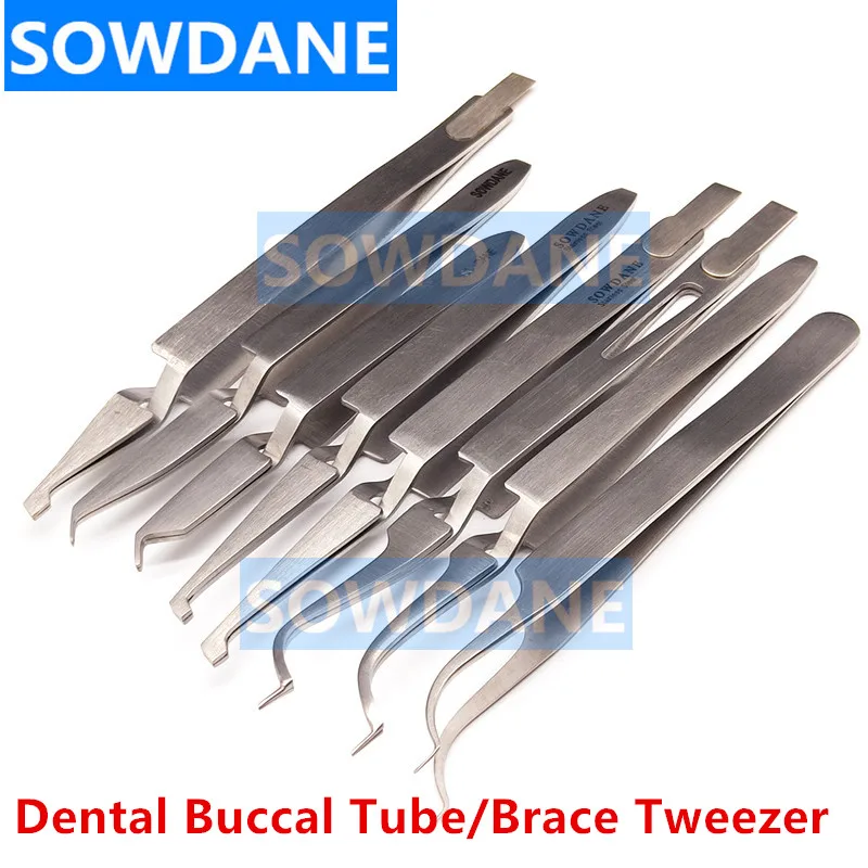 

1pc Dental Orthodontic Posterior Buccal Tube Bonding Tweezer Brace Holder Ortho Bracket Placer Stainless steel Dental Tool