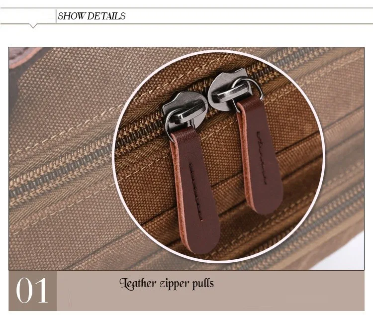 Vintage Canvas Rucksack für Herren, große Kapazität, Reise-Umhängetasche, hochwertige modische Studententasche, Herren-Notebook-Laptop-Rucksack – Detail 27