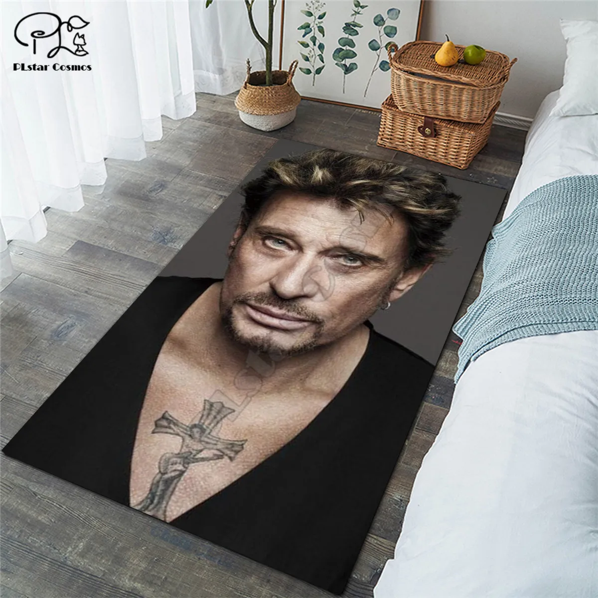 Johnny Hallyday carpet Square Anti-Skid Area Floor Mat 3D Rug Non-slip Mat Dining Room Living Room Soft Bedroom Carpet style-02