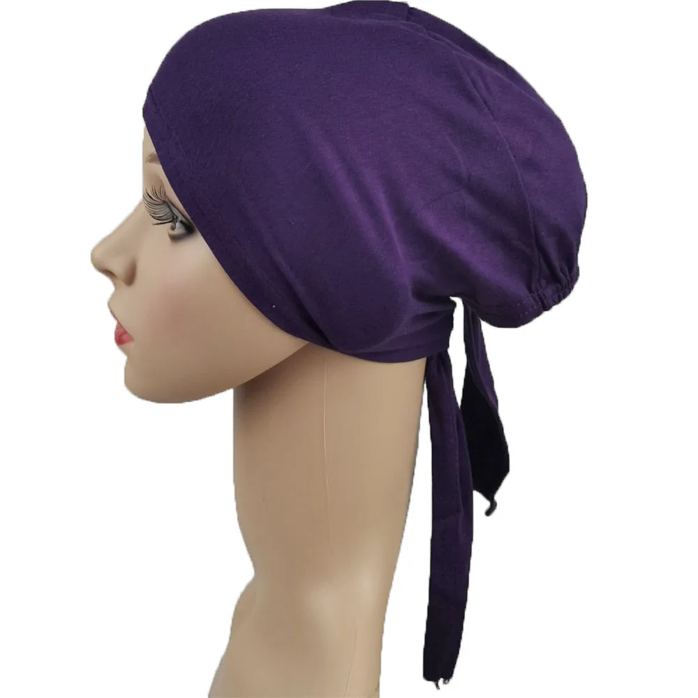 Underscarf turbante tubo osso gorro muçulmano hijab chapéu feminino bandagem estiramento boné interno ninja chapéus gorro árabe crânios bonés islâmicos