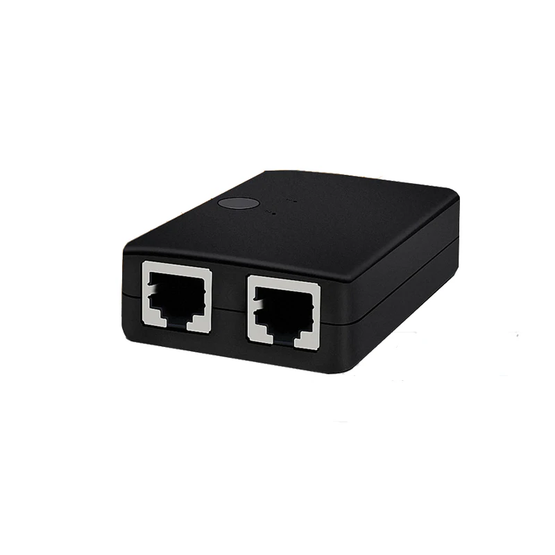 2 puertos LAN RJ45 CAT6 Netzwerk Schalter Selector 2 en 1 Out/1 In 2 Out Interne externo Netzwerk Switcher Splitter Box