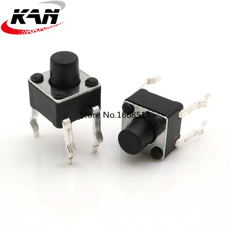 4.5x4.5mm Panel PCB Momentary Tactile Tact Mini Push Button Switch DIP 4pin 4.5x4.5x3.8/4.3/5/6/7/8/9/10 MM 4.5*4.5*3.8MM -10MM