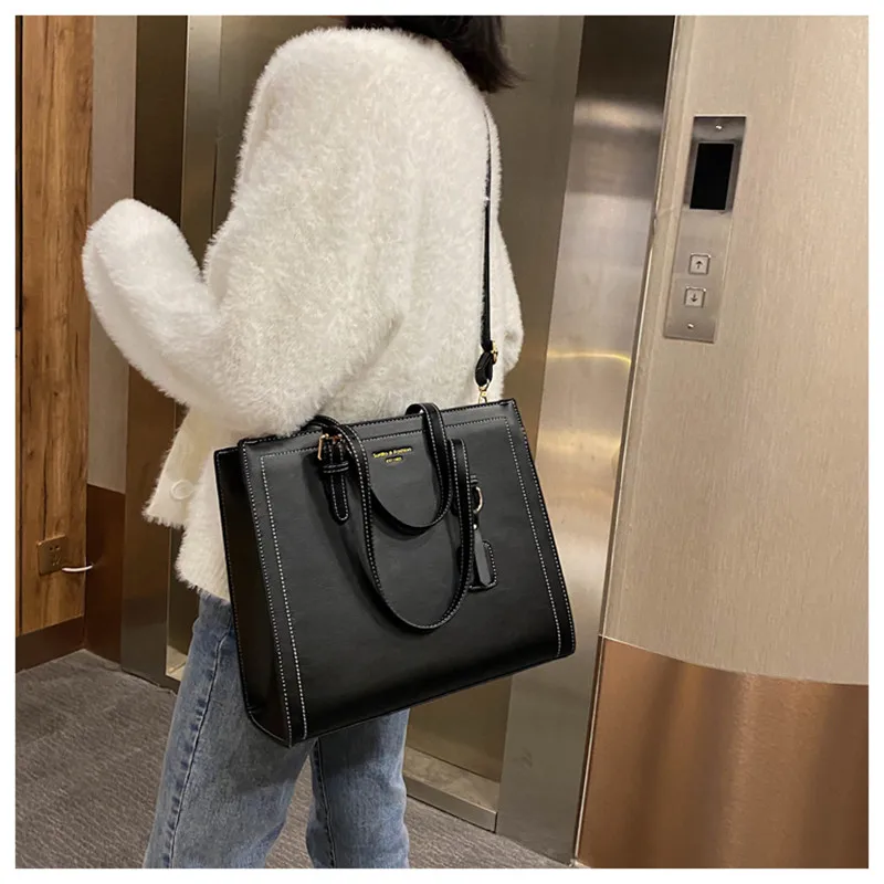 Fashion Women Tote Bag 2021 New High Quality PU Leather Luxury Designer Brand Larger Handbag Travel Shoulder Bag Purses