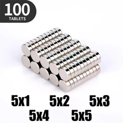 Mini Small N35 Round Magnet 5x1 5x1.5 5x2 5x3 5x4 5x5 mm Neodymium Magnet Permanent NdFeB Super Strong Powerful Magnets