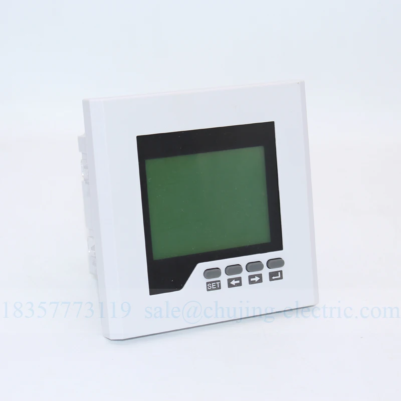 Medidor multifunción trifásico con pantalla LCD, medidor de frecuencia de voltaje de línea a línea, con 3 salidas de relé