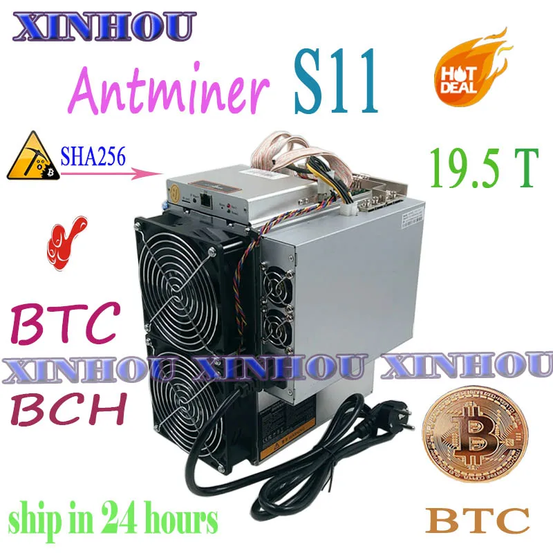 Used BTC BCH miner Antminer S11 19.5T SHA256 ASIC mining bitcoin Better Than antminer s9 T9 R4 T17 S17 WhatsMiner M3 T2T T3 A1