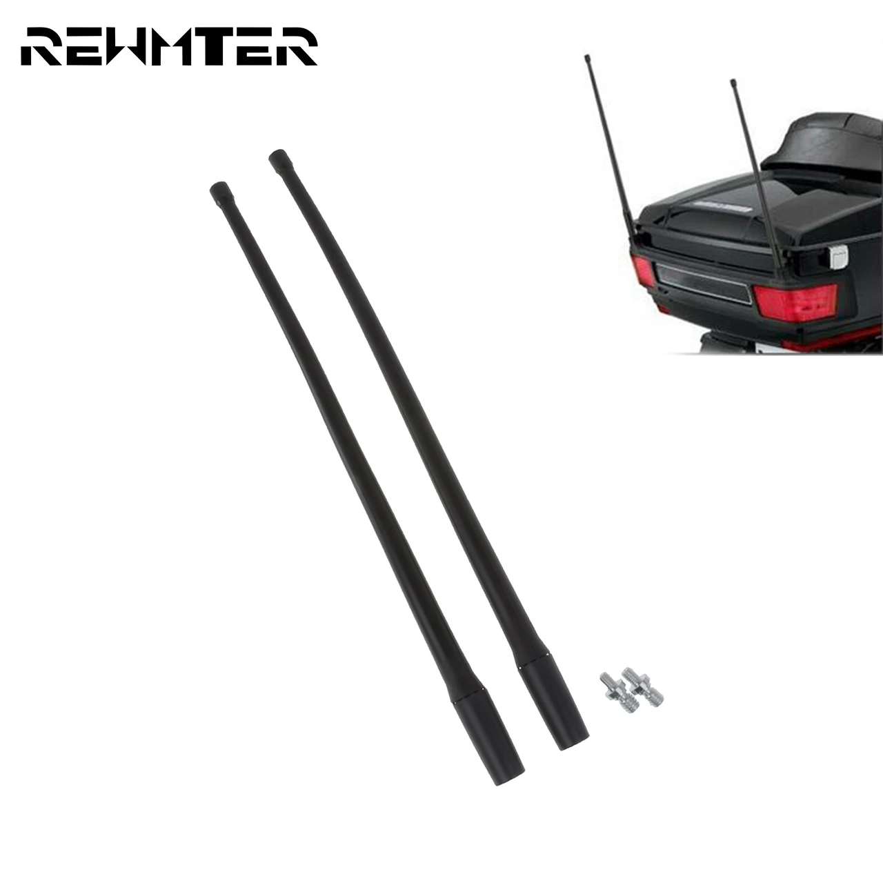 

Motorcycle 13'' Radio Antenna Masts AM FM XM Antenna Accessories For Harley Touring 1989-2019 Thru CVO Road Electra Street Glide