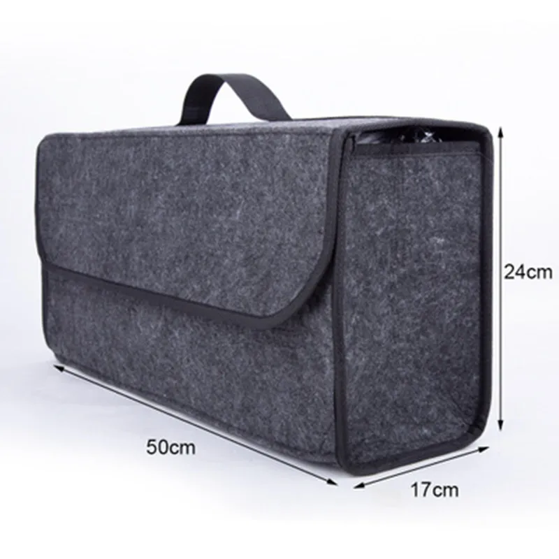 Auto Lagerung Reisetasche Weiche Wollfilz Auto Stamm Organizer Auto Lagerung Box Tasche Feuerfeste Verstauen Aufräumen Paket Decke Werkzeug