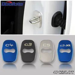 4pcs Car Door Lock Cover Amblems For Citroen C3 XR C5 C6 C8 C4L DS3 DS4 DS5 DS5LS DS6 Accessories Styling Cover stickers