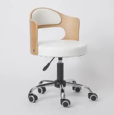 Lift swivel chair with solid wood back and multi-function makeup and hairdressing chair