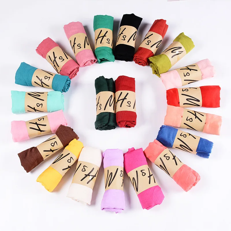 10pcs / lot paragraph cotton candy-colored scarves solid color scarves women scarves gift scarves women factory