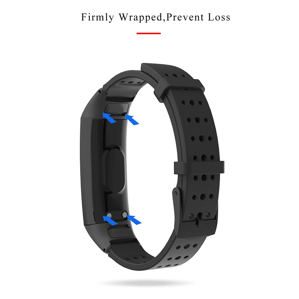 Silicone Bracelet For Honor Band 4 5 Sport Wristbands Strap  for Huawei Honor Band 5 4 Air hole TPU Anti-lost Sports Accessories