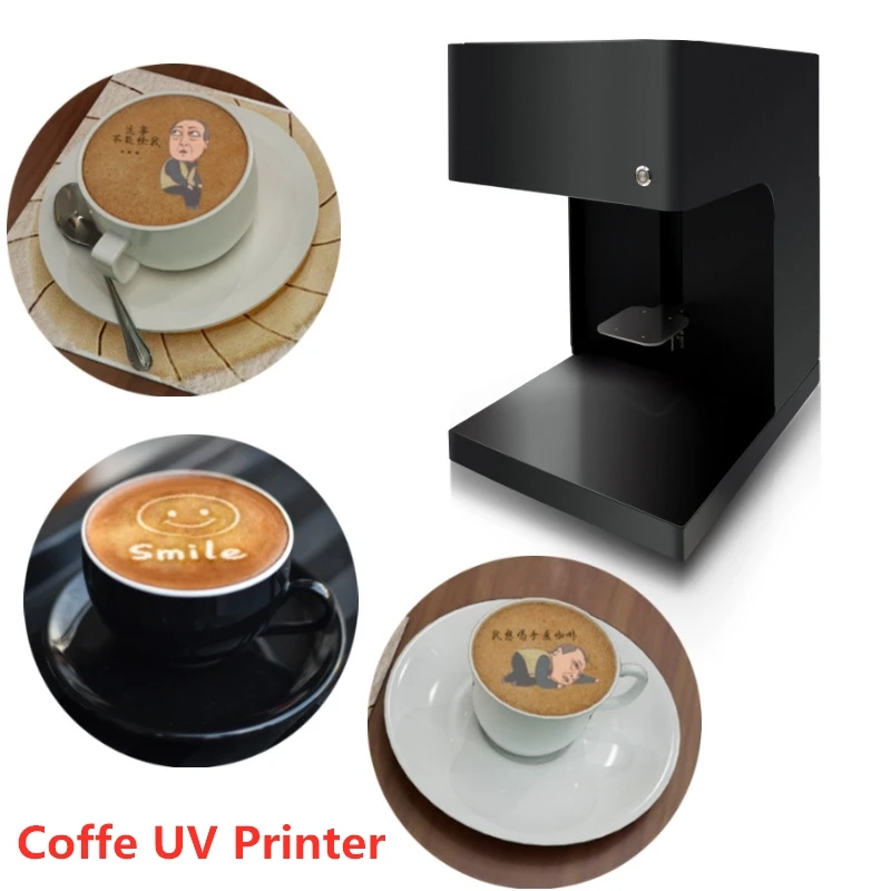 Best 3D Coffee UV Printer Automatic Digital Latte Art Print On Coffe Cake Printing Machine For Cappuccino Biscuits With Wifi