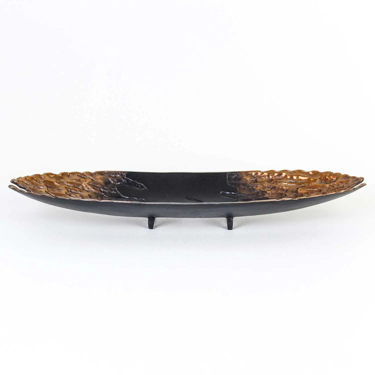 

DOLBOVI Euro Flora Decorative Oval Metal Tray (copper/Black) 58,5x19x7 Cm tray поднос plateau de service