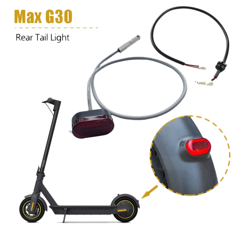 Electric Scooter Tail Light Warning Lamp LED Rear Light for Ninebot MAX G30