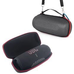 Zopore eva estojo de viagem de transporte duro para carga jbl 5 charge5 impermeável sem fio bluetooth alto-falante (preto + grade)