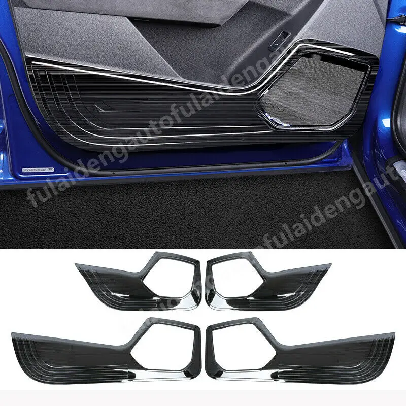 

Fits For Audi Q3 2019-2021 New Stainless Steel Interior Door Anti Kick Protection Cover Trim Moulding Car Accessories 4PCS