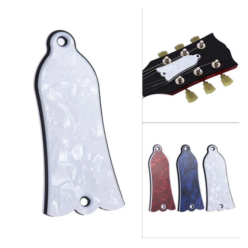 1 قطعة غطاء قضيب الجمالون 2 حفرة دائم المحمولة اللؤلؤ الأسود اللون جيبسون نمط ليه بول جرس على شكل لوحة التمرير الموسيقية