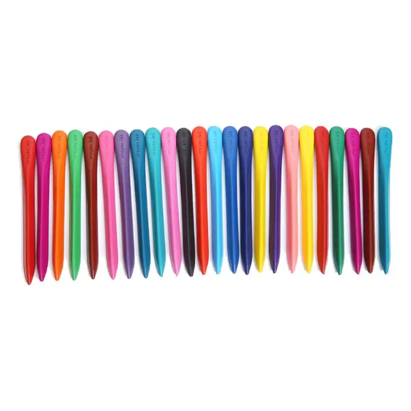 24 pz/scatola colorato Non tossico vernice cera triangolo pastelli per bambini bambini bambino scuola materna educazione precoce disegno