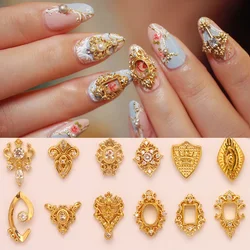 5pcs metal nail art zircon hollow out decorations Nail art Metal Jewelry fingernail Zircon Diamond nail charms Manicure ornament