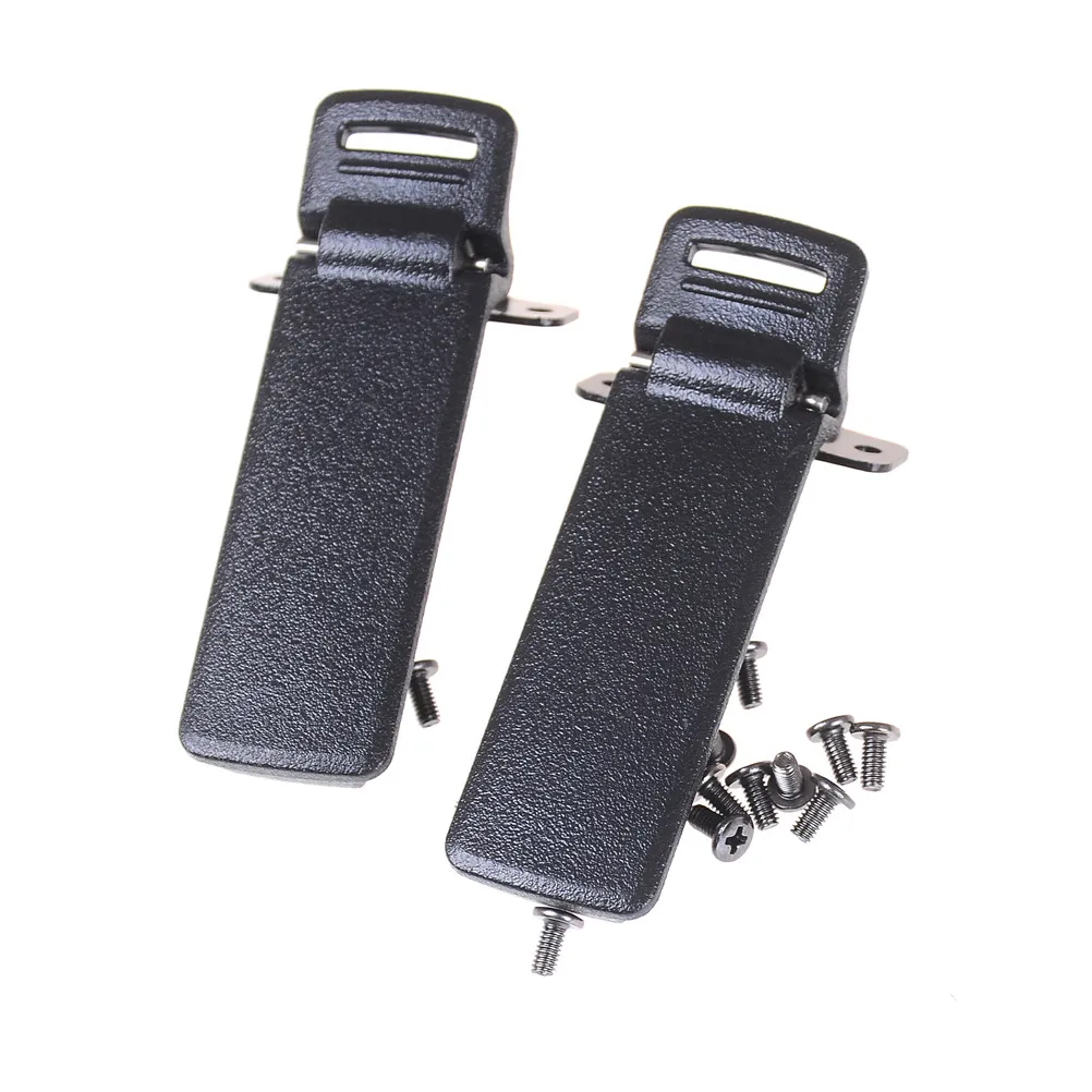 2Pcs Belt Clips Screws Walkie Talkie Spare Part Back Belt Clip For Baofeng UV-5R 2-way Radio UV5R