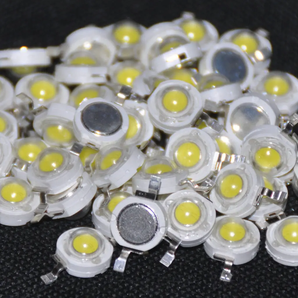 50 Pieces 1W High Power SMD LED COB Chip Lights Beads White LED Diode