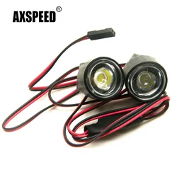 AXSPEED Universal 1W 3W White Head Led Light faro lampeggiante per Axial SCX10 TRX-4 1/10 RC Model Drift accessori per auto