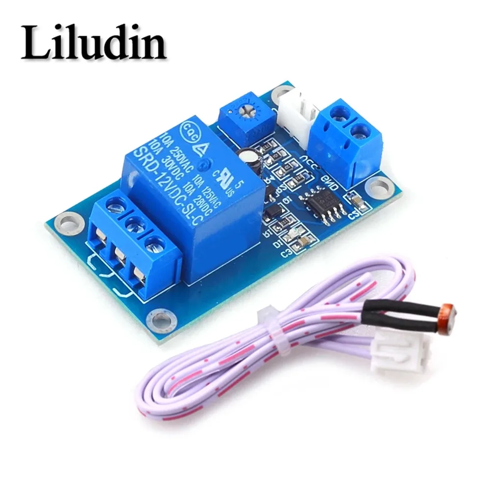XH-M131 DC 5V 12V 24V 10A interruptor de Control de luz módulo de relé fotorresistor Sensor de detección módulo de Control automático de brillo