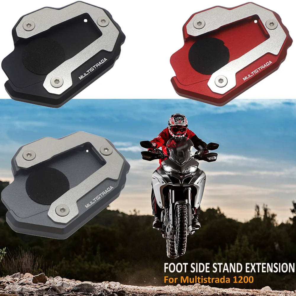 

Новый мотоцикл MULTISTRADA 1200 CNC алюминиевая боковая подставка увеличитель пластина Kickstand увеличитель расширение для Ducati Multistrada 1200