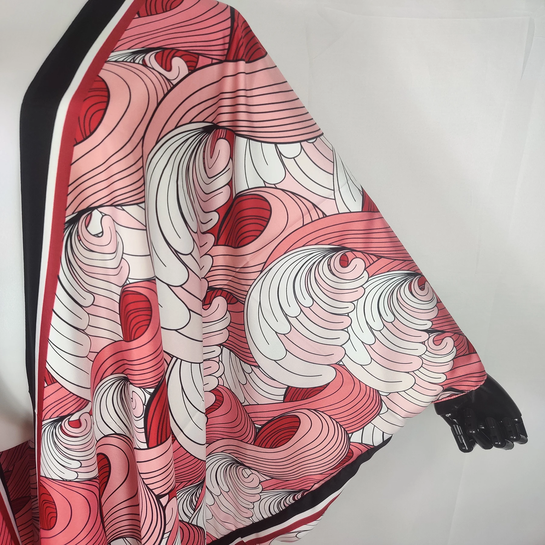 Cárdigan Largo de seda para mujer, traje de baño informal con estampado frontal abierto, bohemio, musulmán, Abaya, para vacaciones, 2021