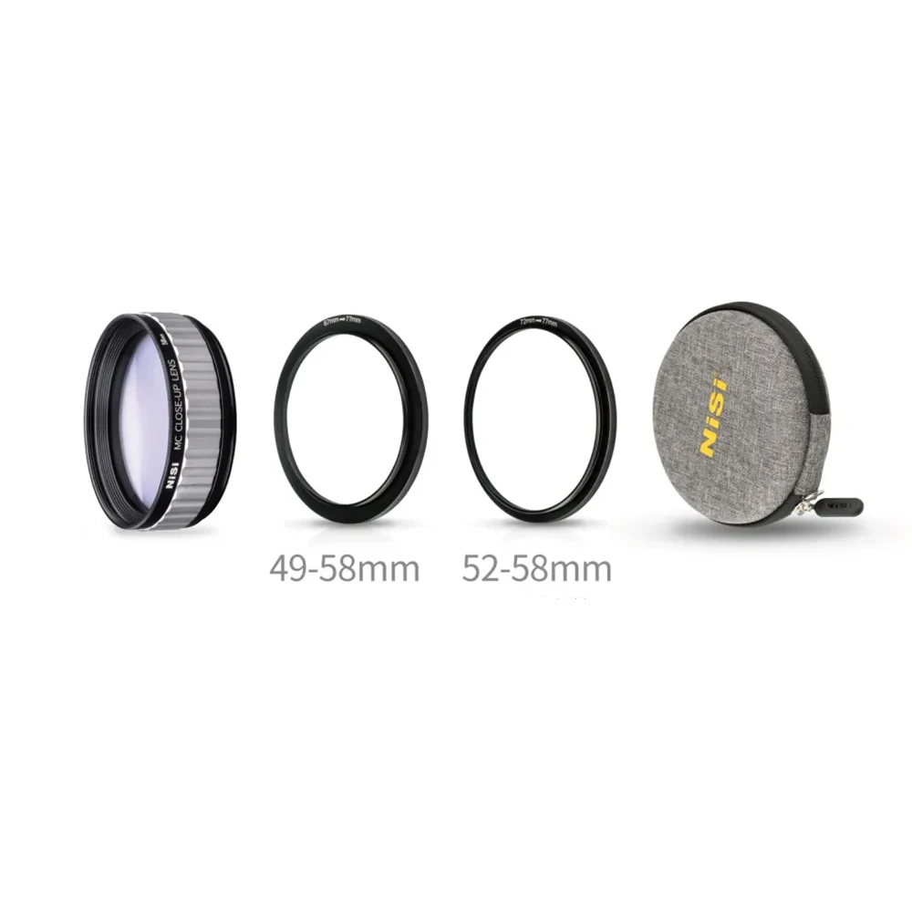 NiSi MC-adaptadores de lente Macro de 58mm con anillo adaptador 49-58 52-58 para Canon 100mm Nikon 105mm Sony 90mm, lente de cámara