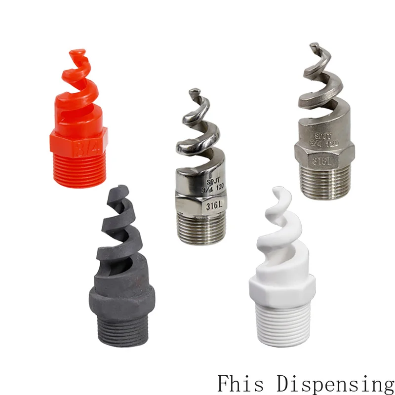 Desulfurization Dust Removal Industrial Spray Head Cleaning Acid Proof Anti Clogging Washing Spiral PP Spiral Nozzle