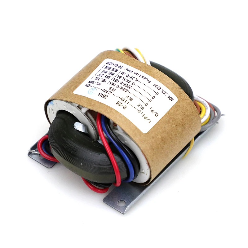 SUQIYA-R-26 Transformador OFC, 35VA Dual, 220V0.05A, 6.3V0.8A, 35W, R-Type, suporta entrada 115V e 230V