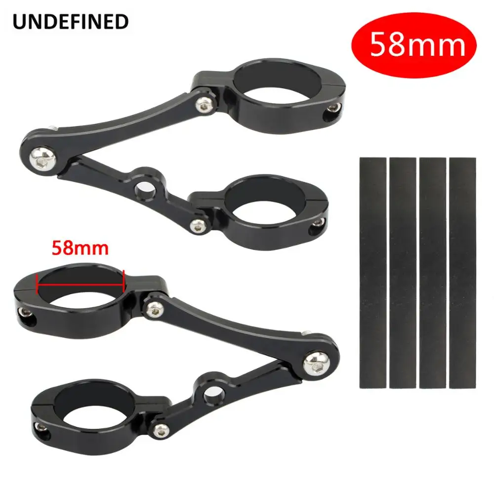58mm Motorcycle Headlight Mounting Brackets Clamps 57mm 56mm 55mm Fork Tube For Harley Honda Cafe Racer Chopper Bikes Universal