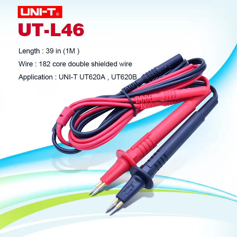 UNI-T UT-L46 Four Wire Test Leads Four-wire test probe  for UT620A UT620B Red + Black