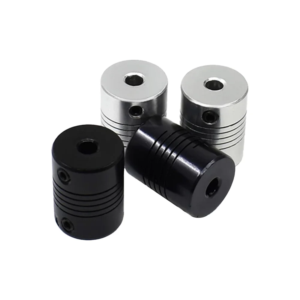 D19L25 4mm 5mm 6mm 6.35mm 8mm 10mm Aluminum Z Axis Flexible Coupling For Stepper Motor Coupler Shaft Couplings 3D Printer silver