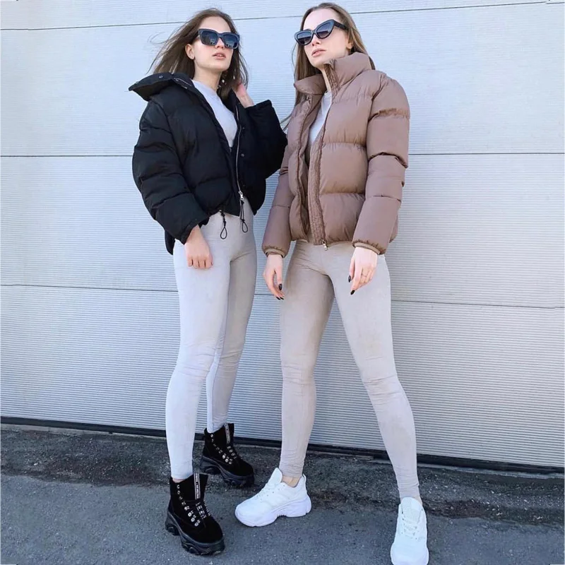 FORERUN 8 Colors Bubble Jacket Women Winter Puffer Coat Stand Collar Thicken Parka Winterjas Dames Factory Supply Sales