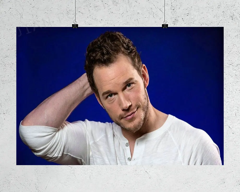 H224 Chris Pratt Actor Star 02 Wall Sticker Silk Poster Art Home Decoration Christmas gift