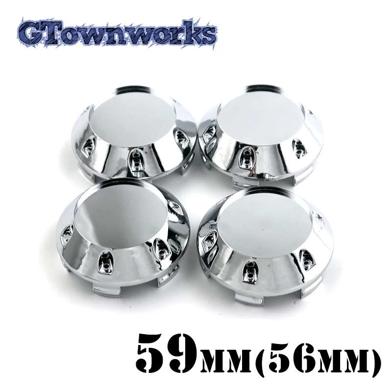 4pcs 59mm 56mm NEX-O Wheel Hub Center Caps For MK009 481K60 Rim Cap Refits Styling Car Exterior Accessories Chrome