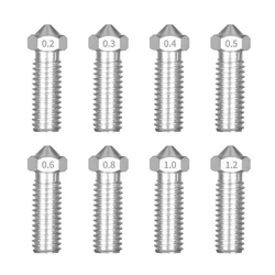 2pcs trianglelab T-stainless steel nozzle for 3D printer durable non-stick high performance M6 thread E3D volcano hotend