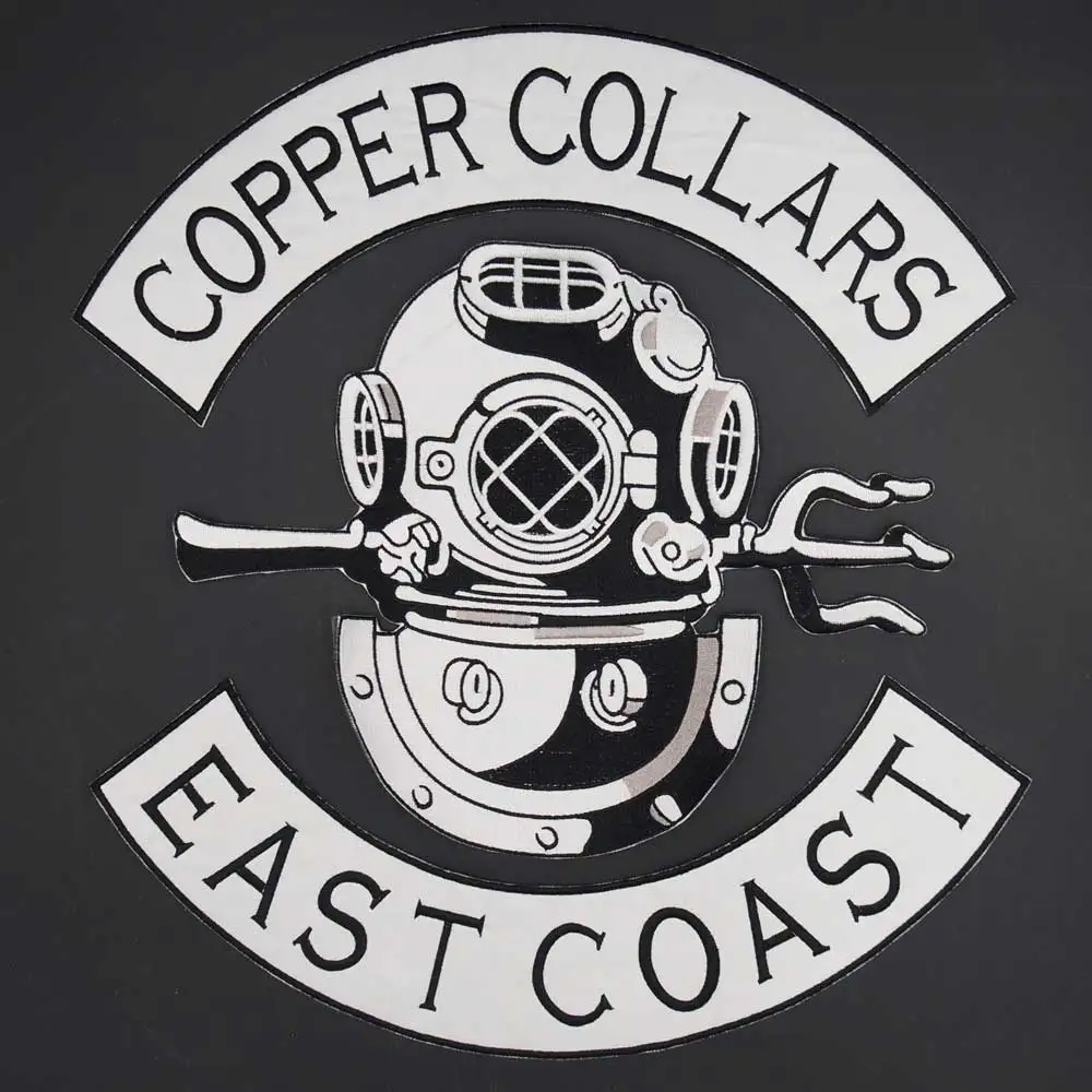 COPPER COLLARS EAST COAST MC embroidery Iron on Biker Patches badges for the Motorcycle Jacket