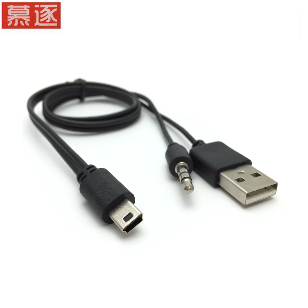 USB 2, 0 mini USB MICRO USB macho 3,5mm AV conector 2 macho a cable de audio 0,5 M