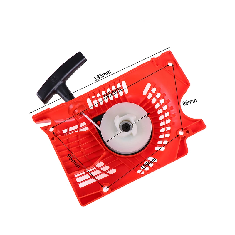Imagem -06 - Recoil Vermelho Pull Starter para Motosserra Chinesa 4500 5200 5800 45 52cc 58cc